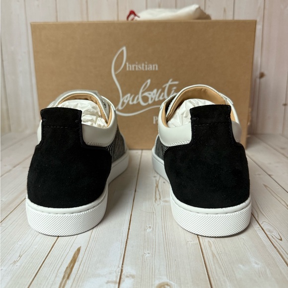 Christian Louboutin Rantulow Orlato Low Top Sneaker Black/White Sz 40 / 7 - Picture 11 of 13
